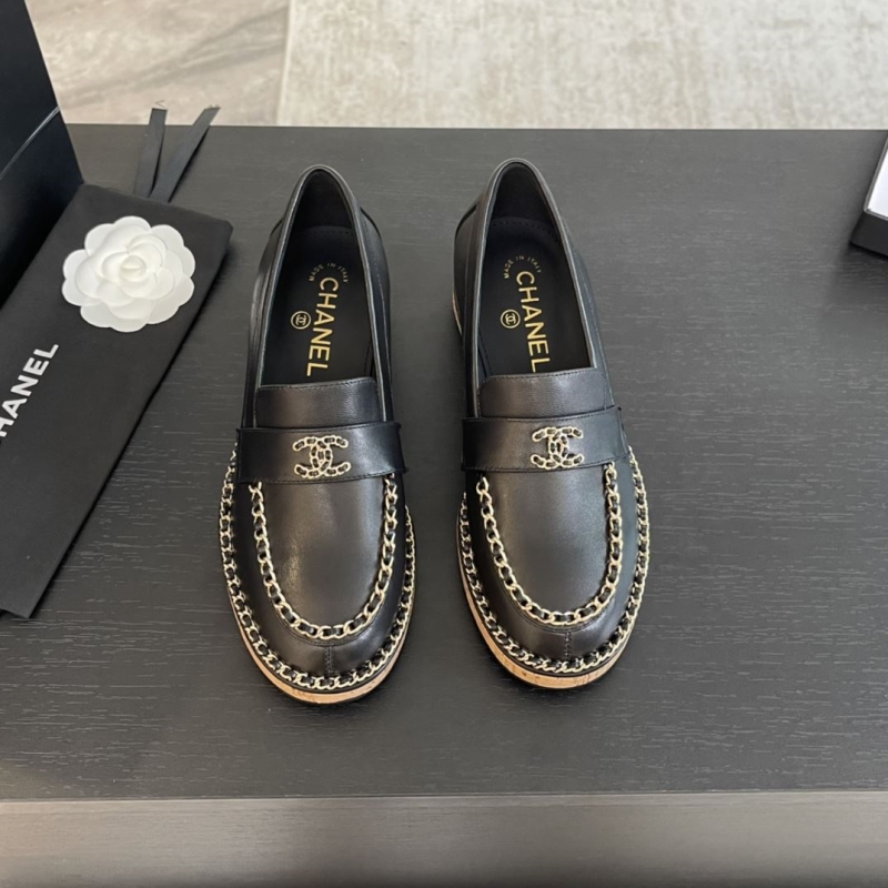 Ch*el leather shoes